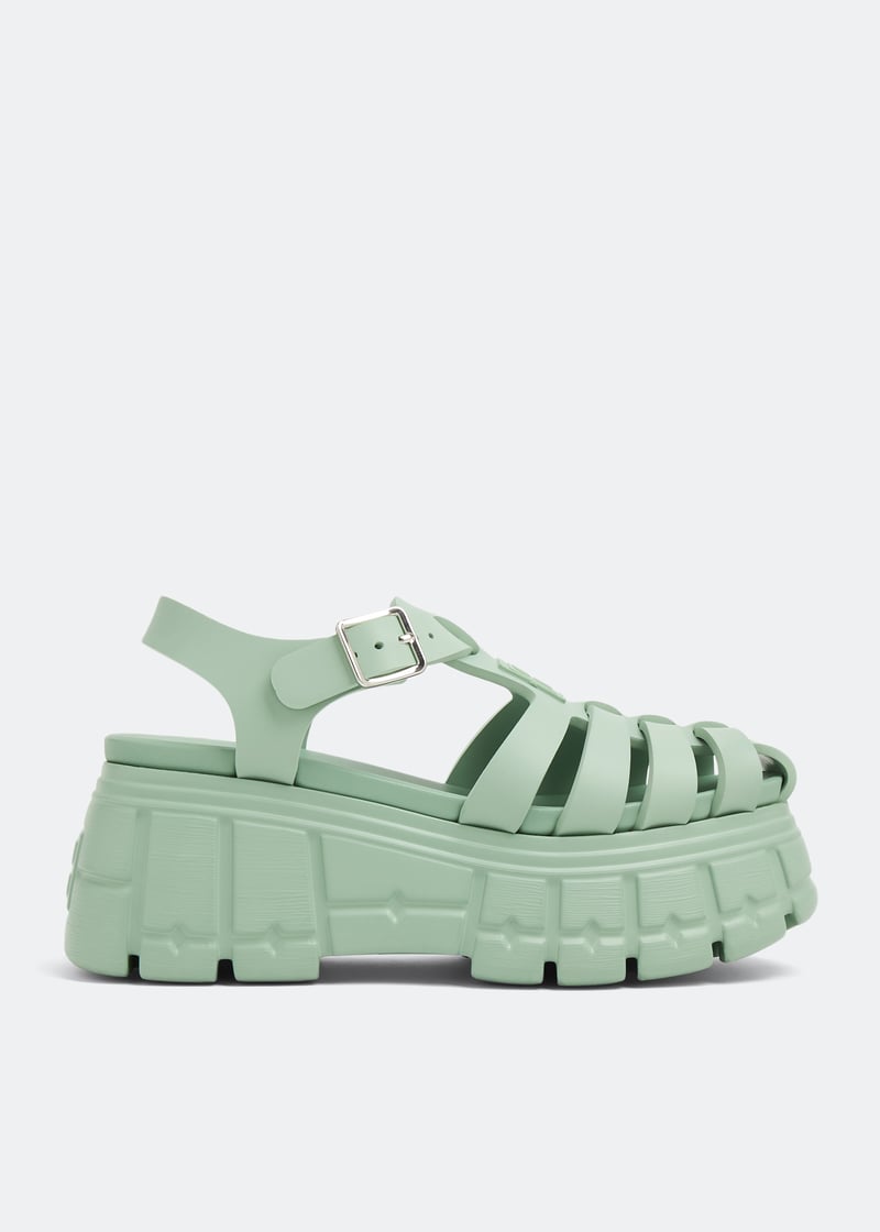 Miu Miu Platform sandals for Women - Green in UAE | Level Shoes