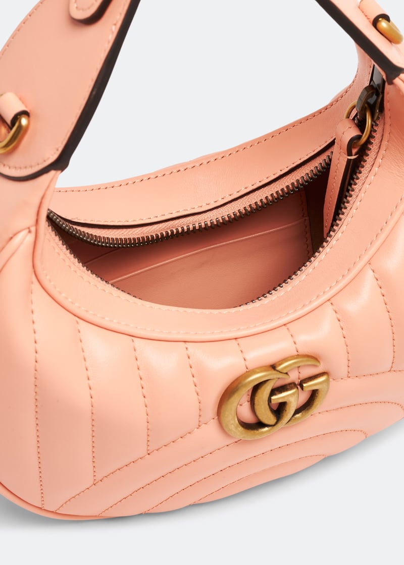 Gucci GG Marmont half-moon-shaped mini bag for Women - Pink