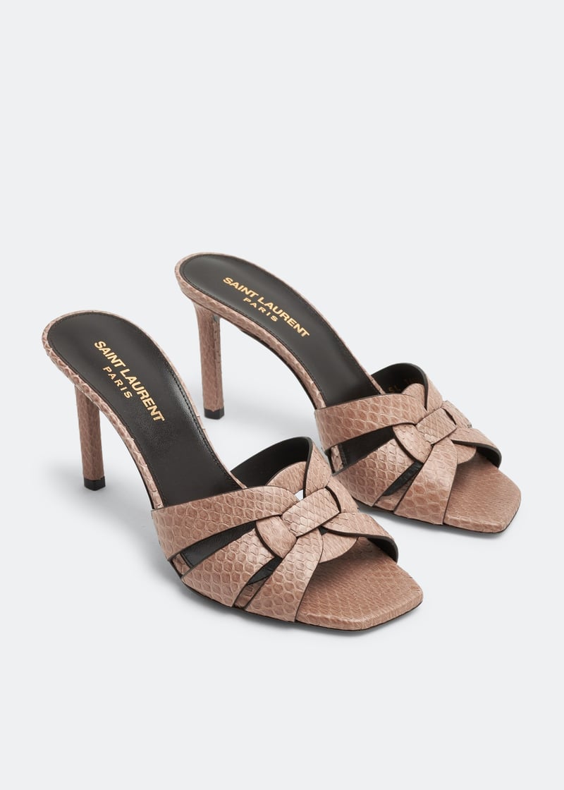 TRIBUTE mules in metallic leather | Saint Laurent | YSL US