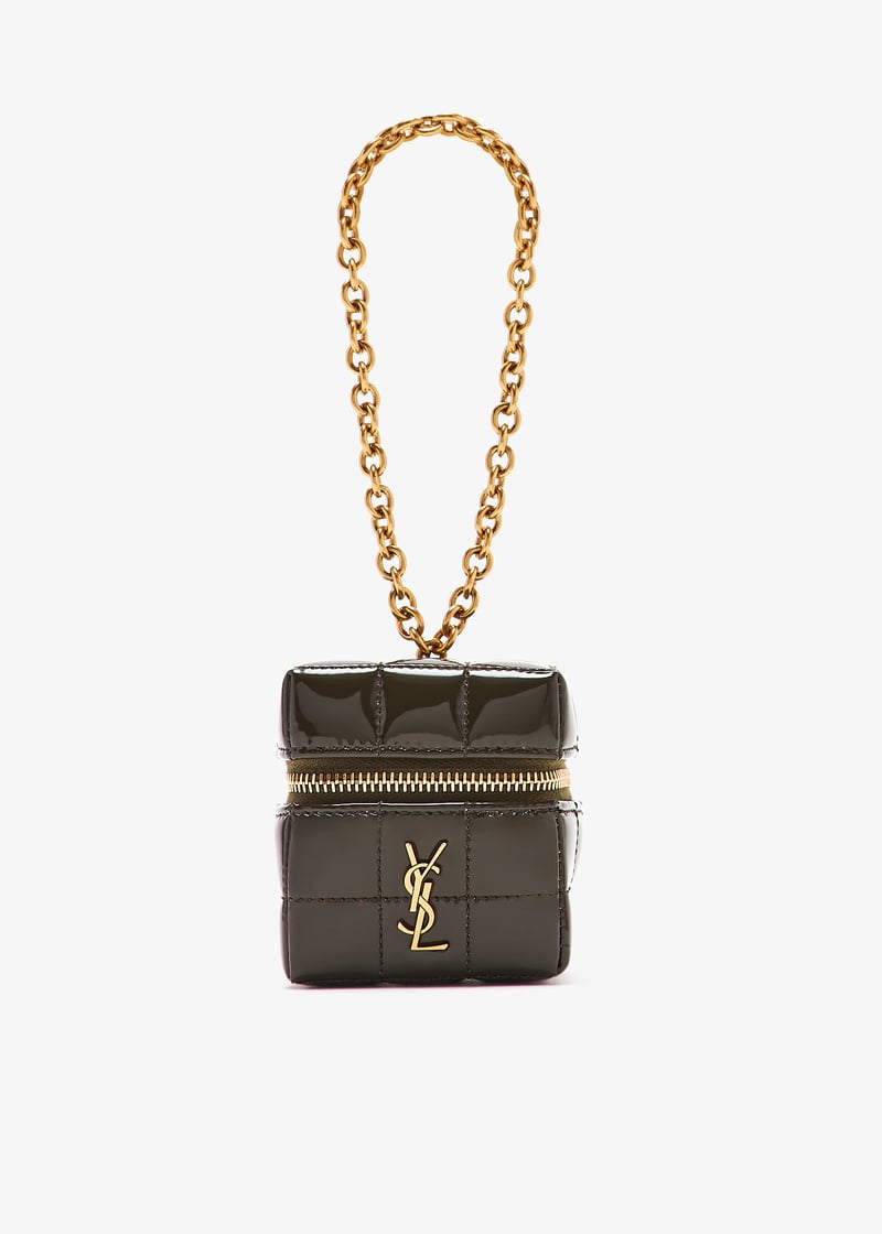 Saint Laurent Cassandre mini cube bag charm for Women