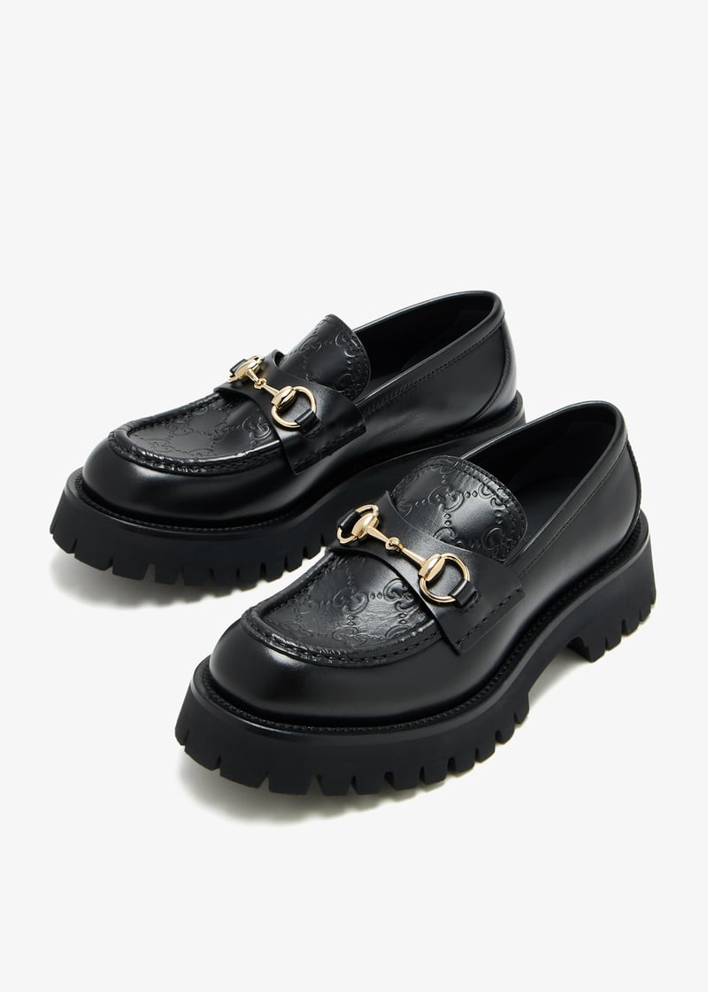 Women's Lug Sole Loafer With Horsebit Gucci Horsebit Lug Sole
