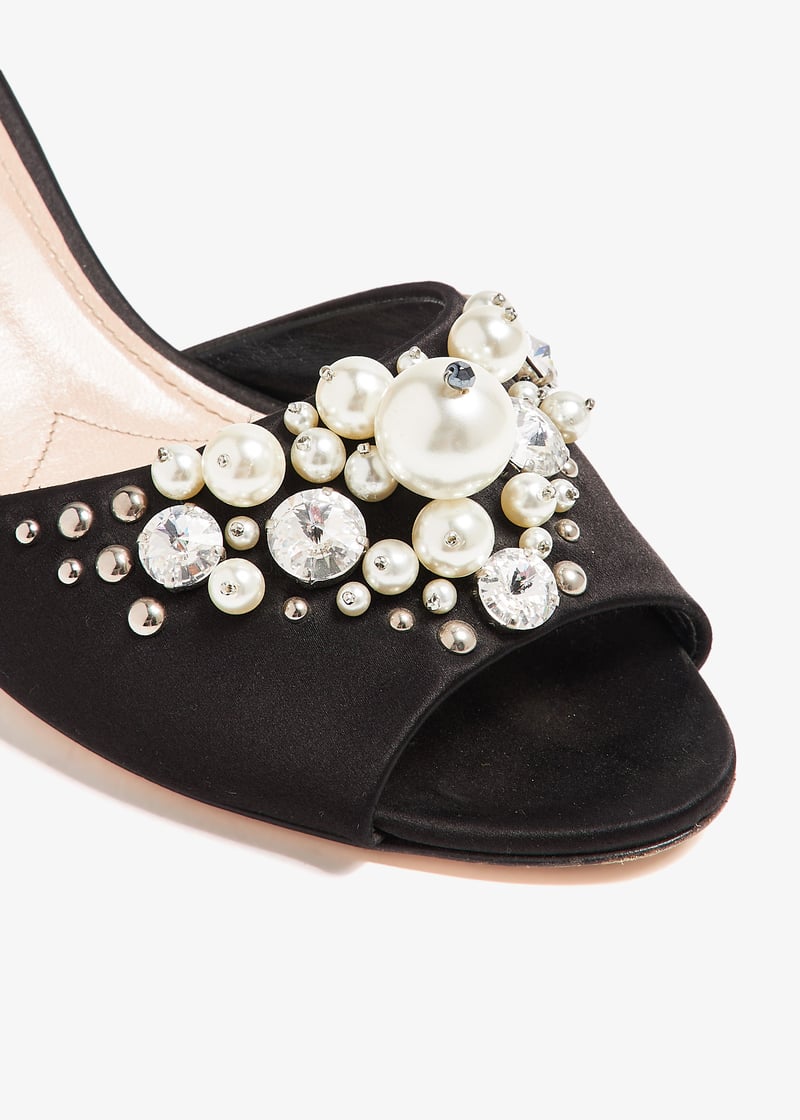 Miu Miu Black Patent and Crystal Pumps - Ann's Fabulous