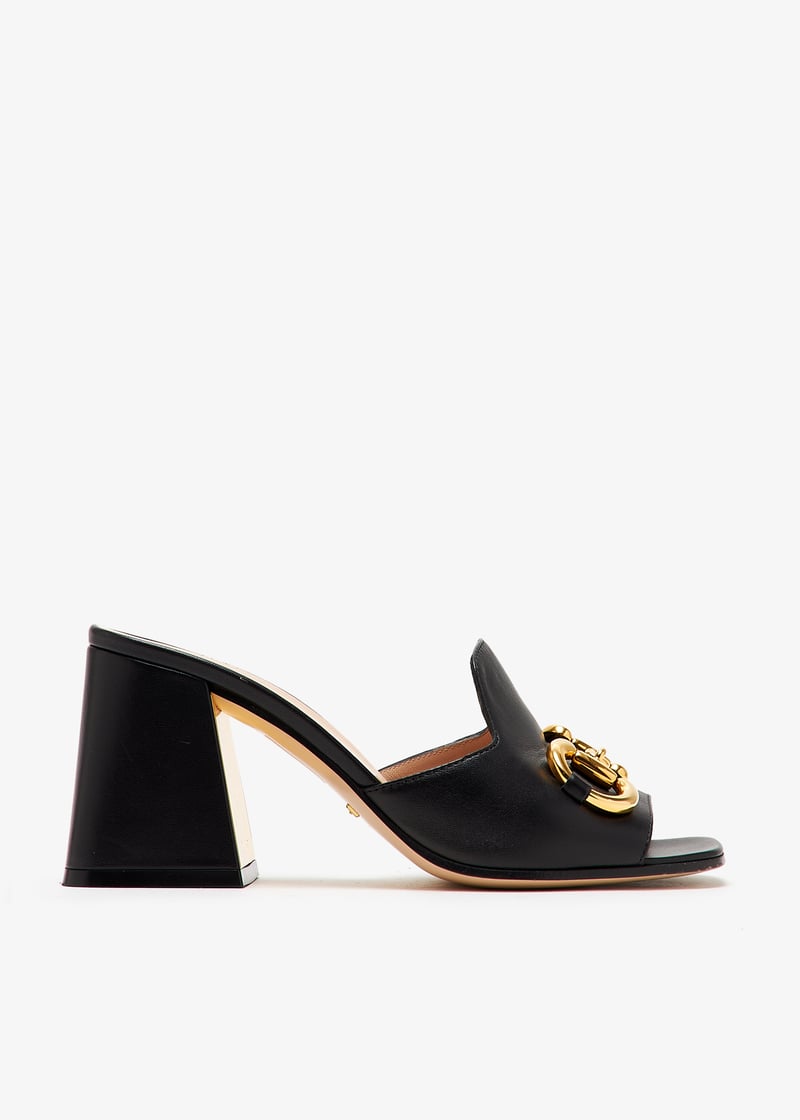 Gucci Pre-Loved Horsebit mule sandals for Women - Black in