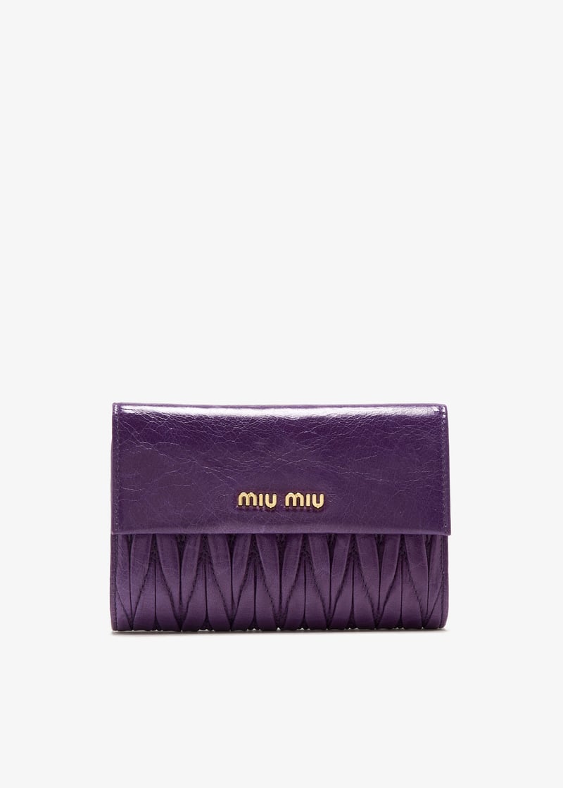 Miu Miu Pre-Loved Matelassé leather wallet for Women