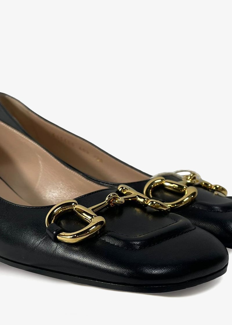 Gucci Pre-Loved Horsebit ballet pumps for Women - Black in