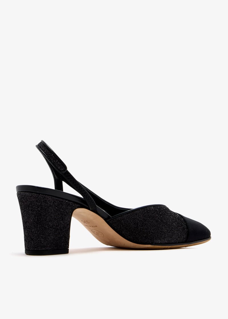 Chanel Pre-Loved CC Glittered slingback pumps for Women