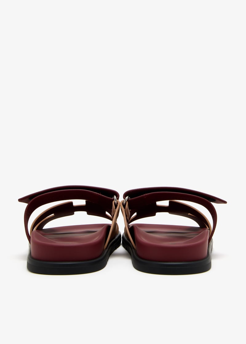 Hermès Pre-Loved Chypre sandals for Women - Multicolored in