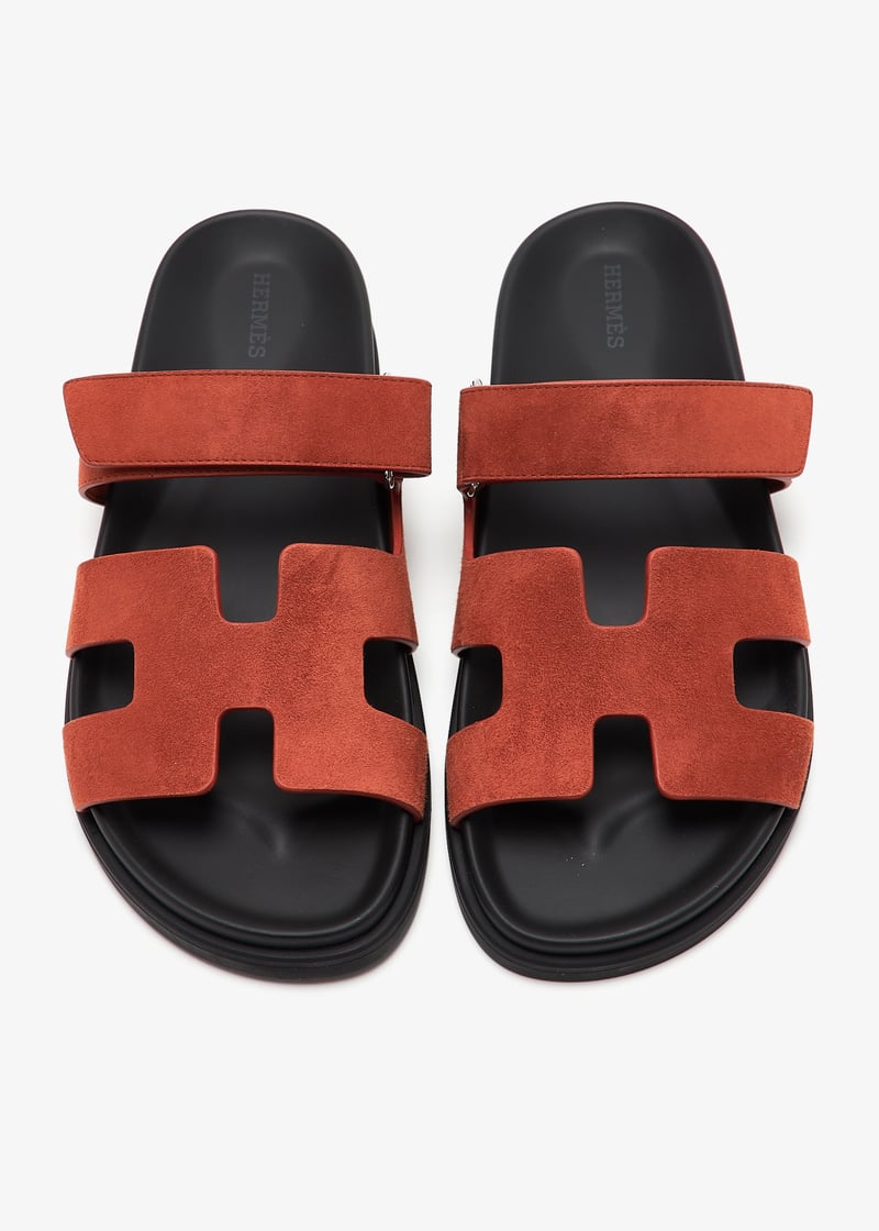 Hermès Pre-Loved Chypre sandals for Women - Orange in Qatar