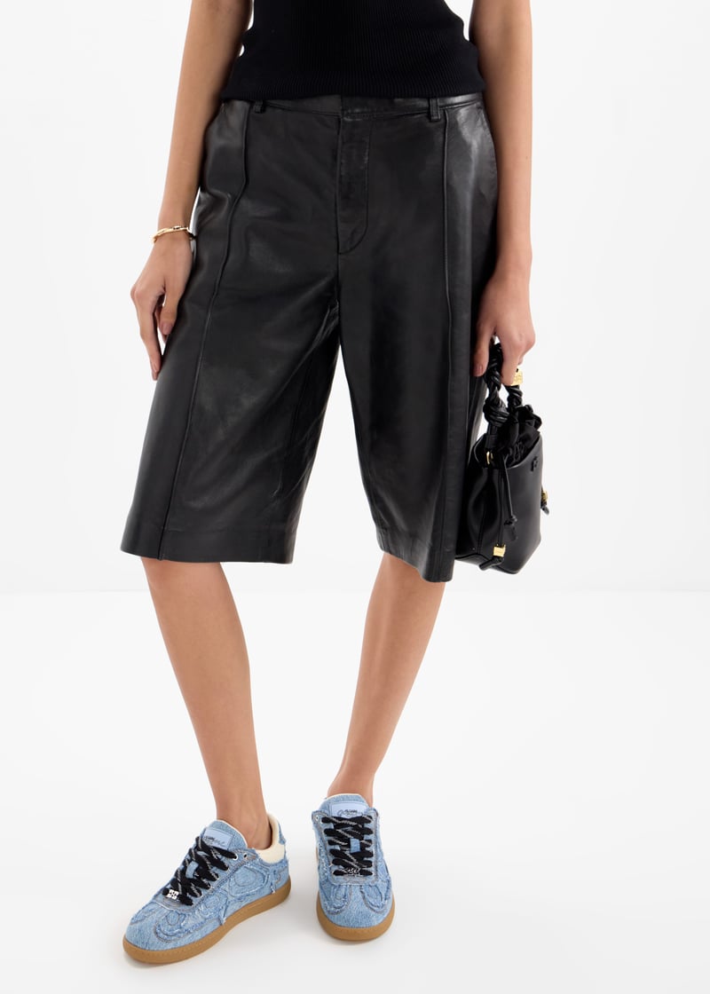 スニーカー Ganni FW25 GANNI Sneakers Blue (S3084 565) Blue denim panelled sneakers Ganni - women - GANNI