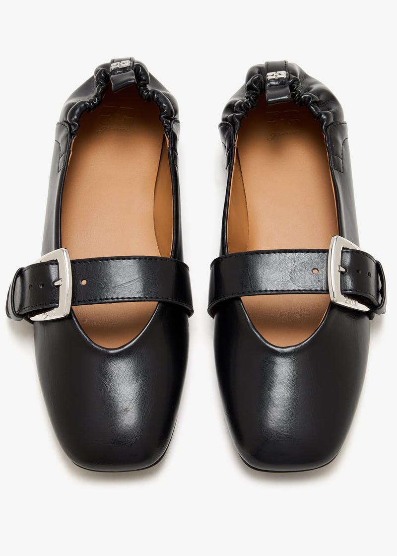 フラットシューズ Ganni FW25 BALLERINA WITH BUCKLE STRAP (S3117 099) $_57.JPG?set_id=880000500F