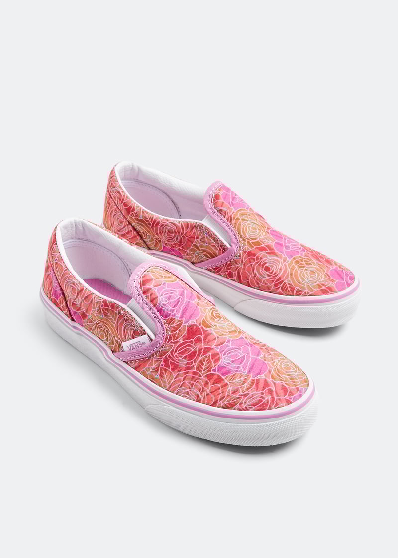Vans Slip Ons Boys Pink Vans Vans Slip-On TRK Shoes Summer Brights
