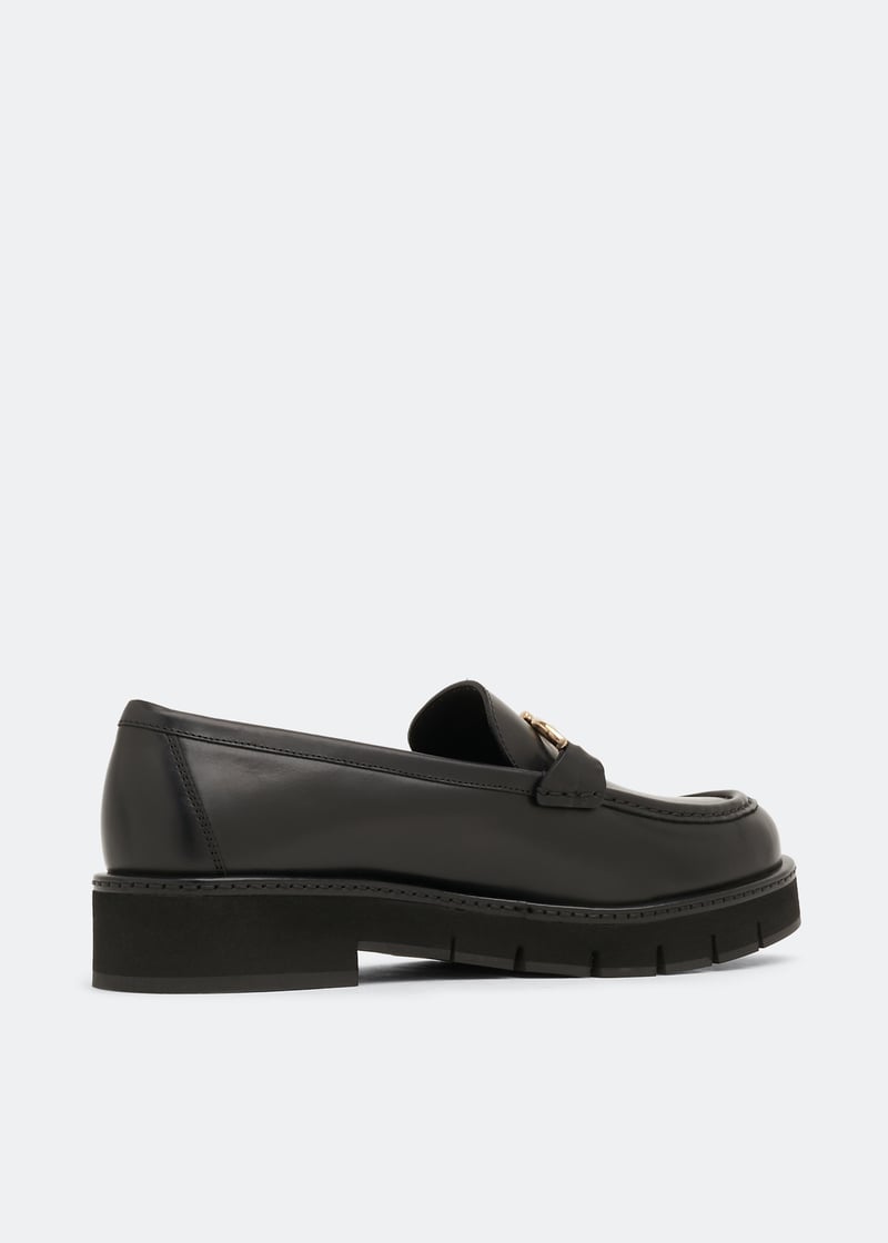 Ferragamo ブラックローファー 7.5 EE 最終価格！】サルヴァトーレフェラガモ ローファー 黒 7.5EE 25.5