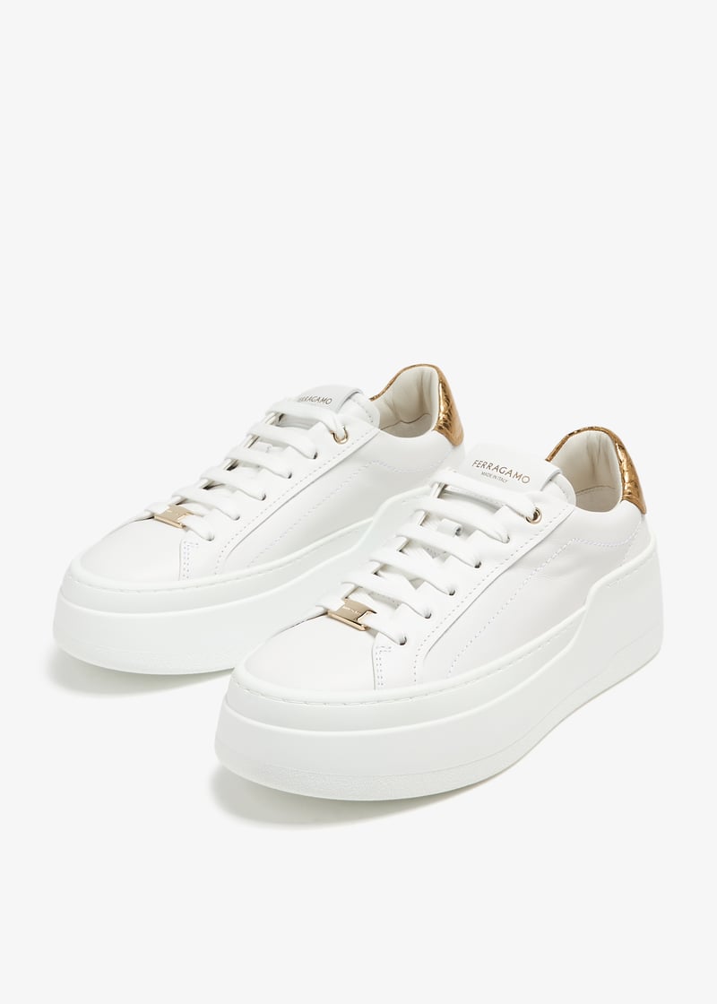Ferragamo 24SS DAHLIA メタリック プラフォームスニーカー Ferragamo 24SS DAHLIA メタリック プラフォームスニーカー