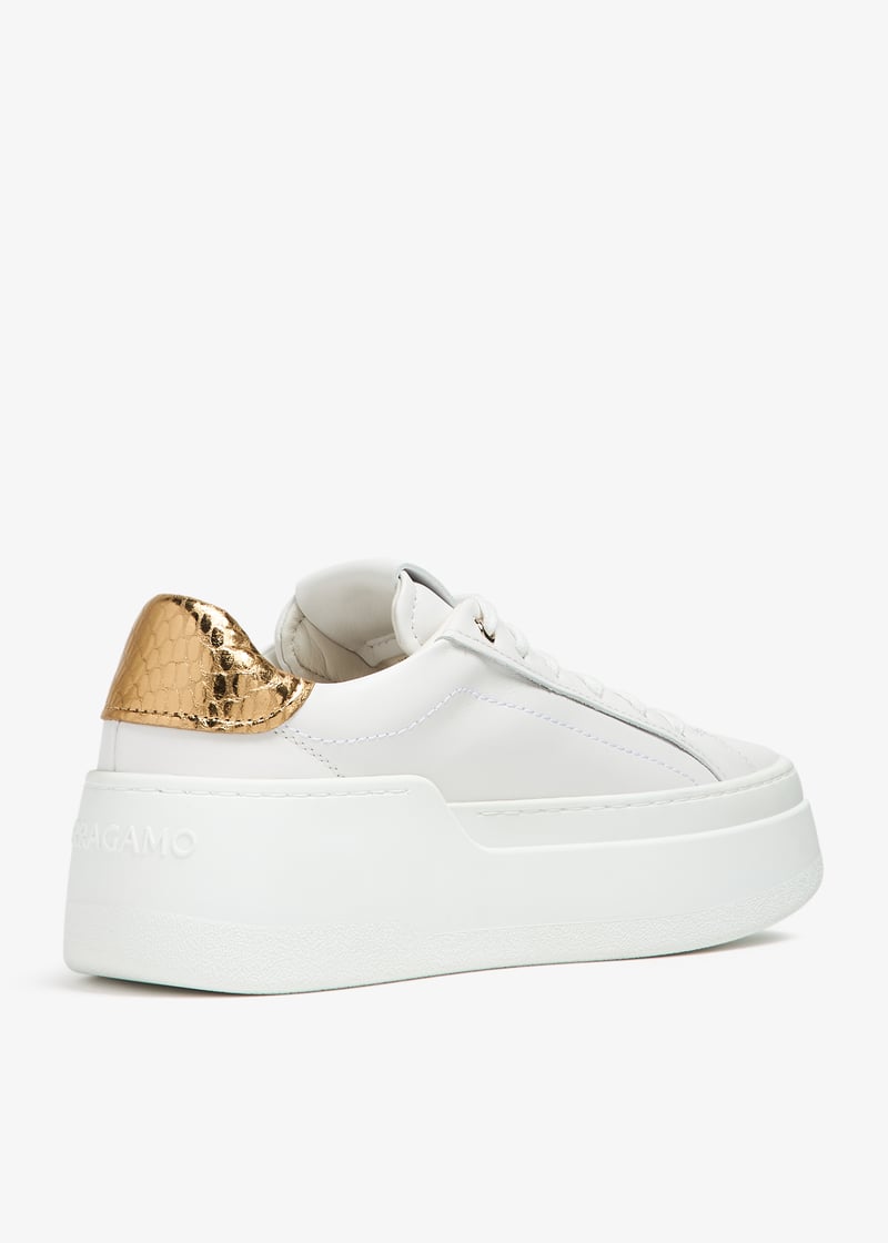 Ferragamo 24SS DAHLIA メタリック プラフォームスニーカー Ferragamo 24SS DAHLIA メタリック プラフォームスニーカー