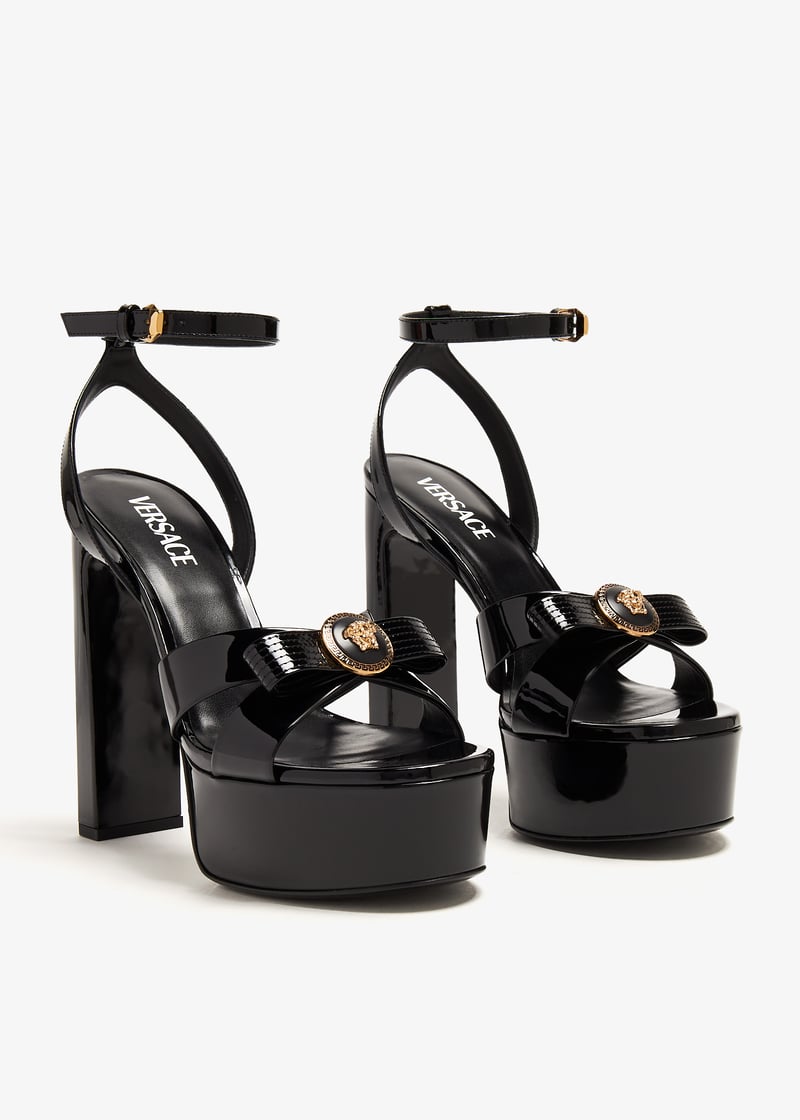 シューズ・サンダルその他 VERSACE Woman Heeled sandals Black 1018239 D2VE 1B00V VERSACE: High heel shoes woman - Black | Versace heeled