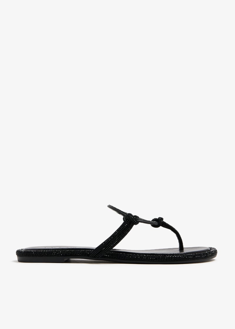 Tory Burch Miller pavé knotted sandals for Women - Black in