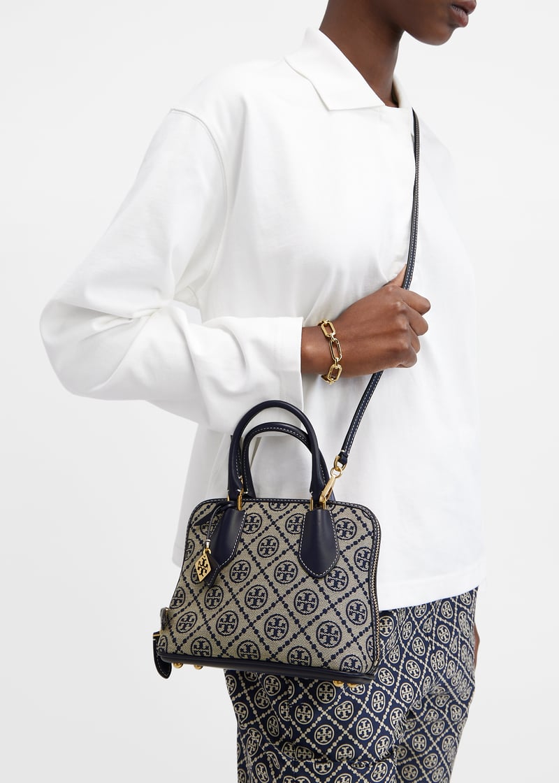 セール【Tory Burch】Tモノグラム スイングサッチェル★オシャレ T Monogram Leather Swing Satchel: Women's Designer Satchels