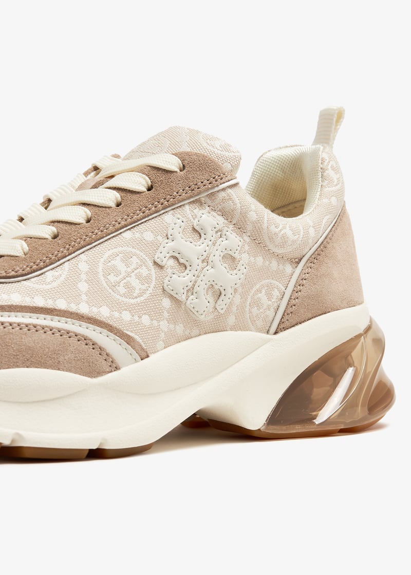 スニーカー Tory Burch SS25 Sneakers & Slip-On (159962 006) Tory Burch Signature Color Block Platform Leather Sneaker