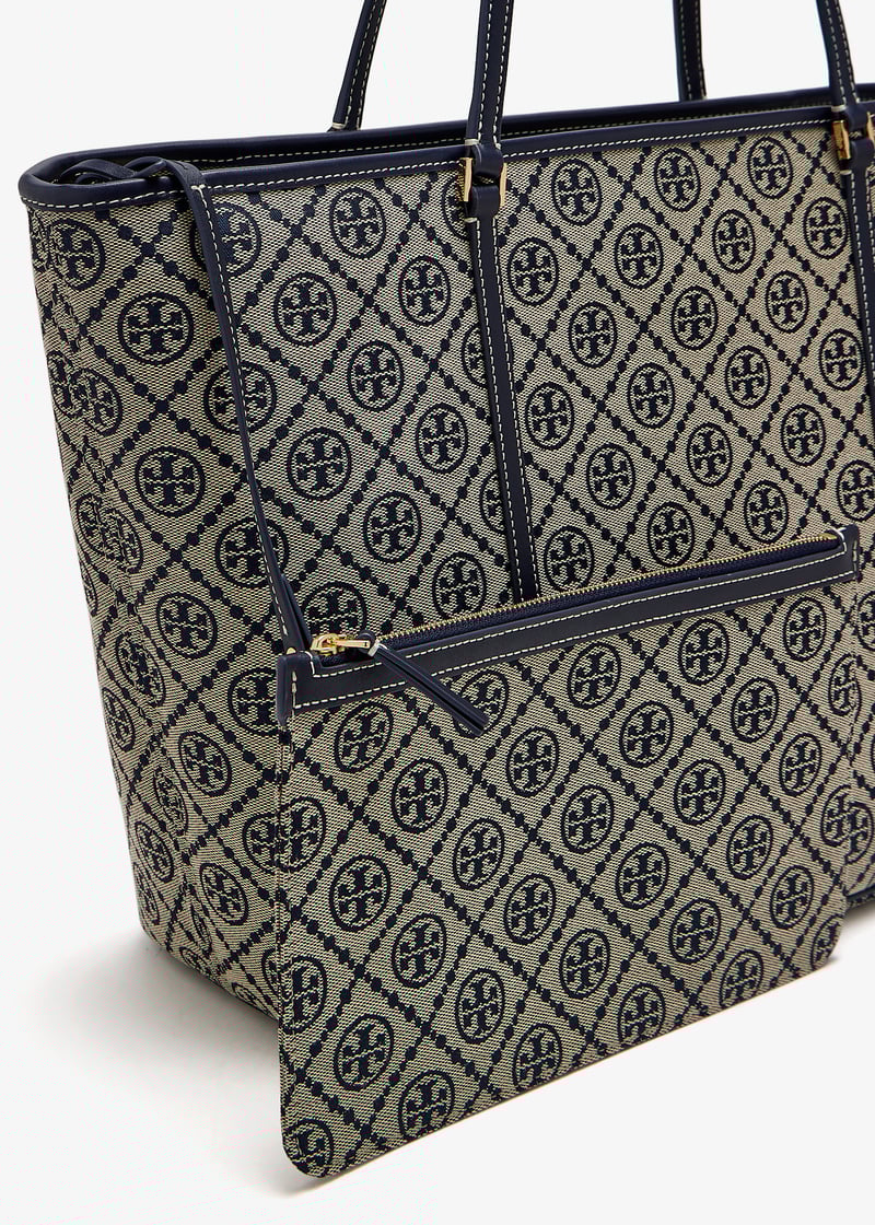 トートバッグ Tory Burch BORSA SHOPPING T MONOGRAM CON ZIP (166416 405) T Monogram Zip Tote: Women's Designer Tote Bags | Tory Burch