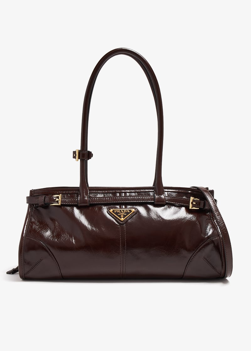 Prada Bonnie medium leather handbag for Women - Brown in