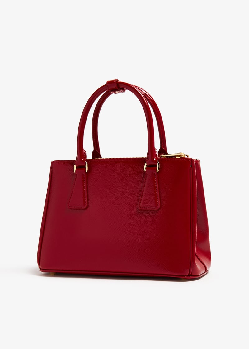 VIP.PRADA Galleria Mini Patent Leather Handbag 関送込 Prada Galleria Patent Leather Mini Bag | Black | FARFETCH UK
