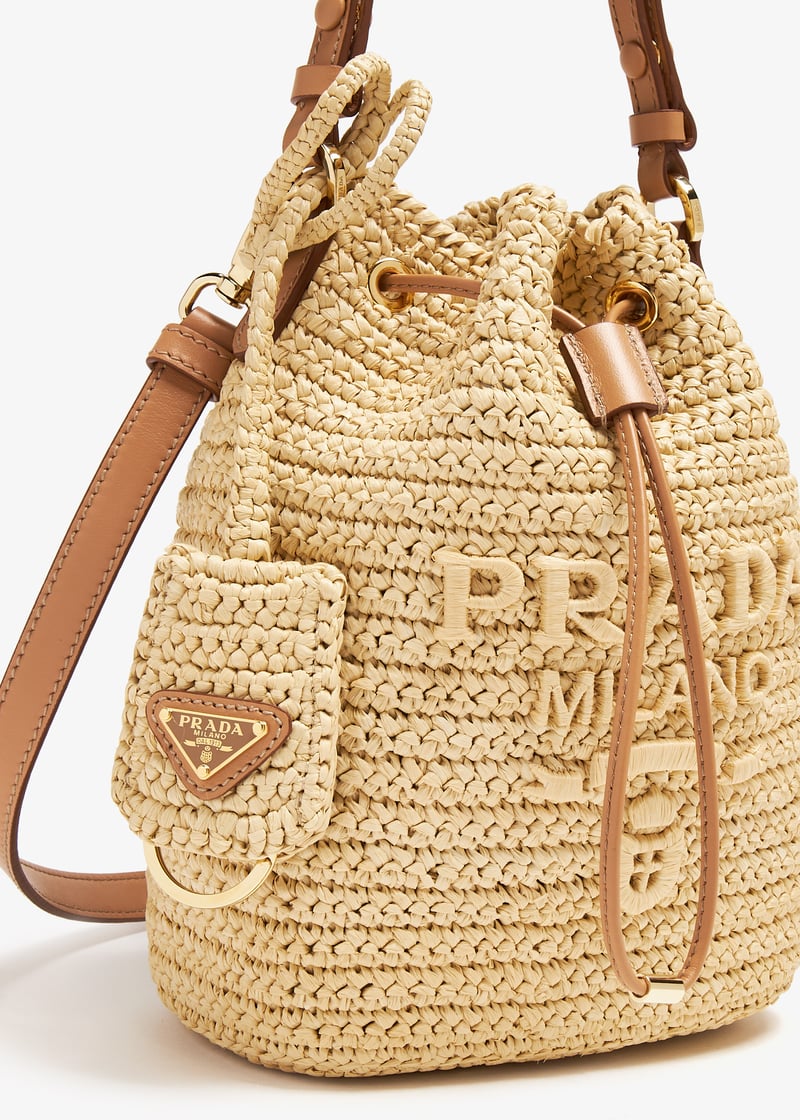 Prada Crochet mini-bucket bag for Women - Beige in UAE