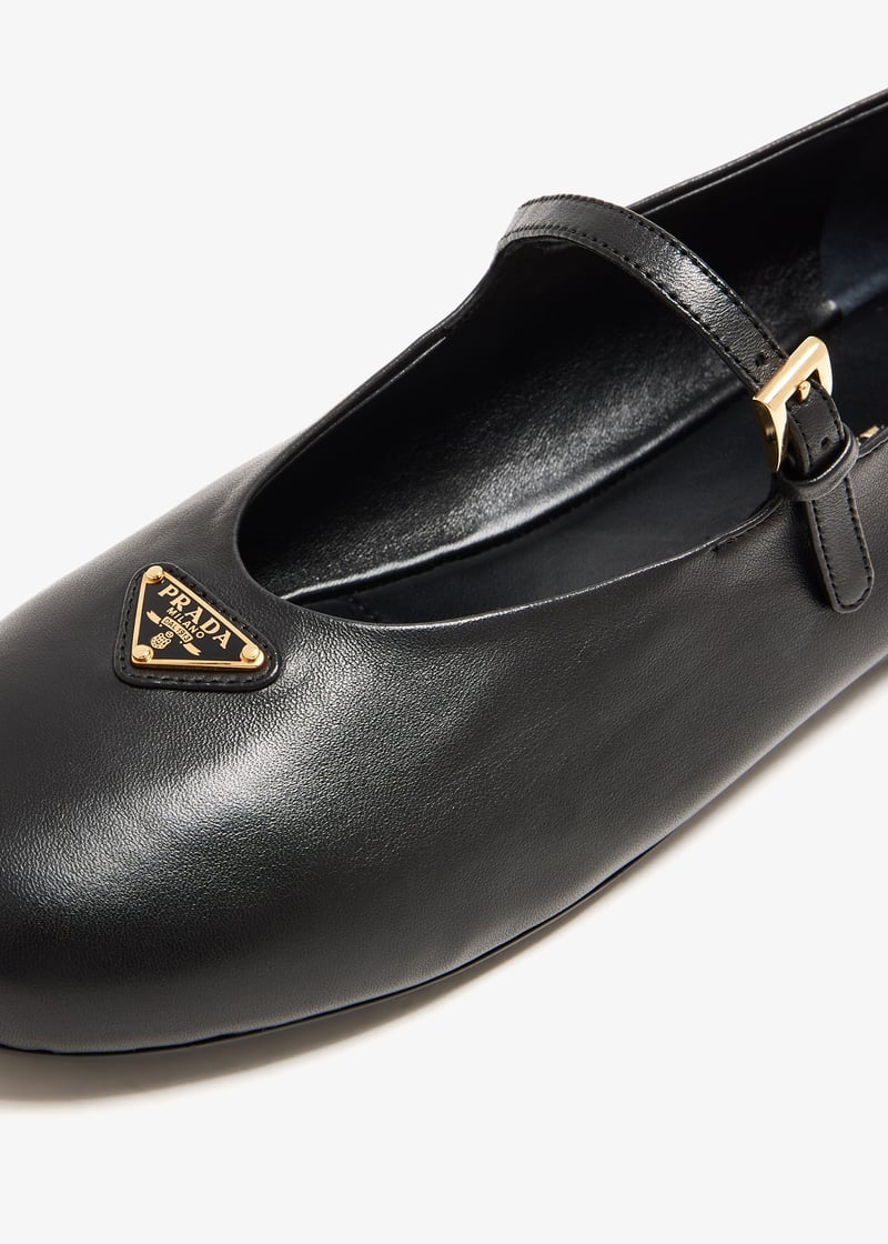 Prada Nappa leather ballerinas for Women - Black in Qatar