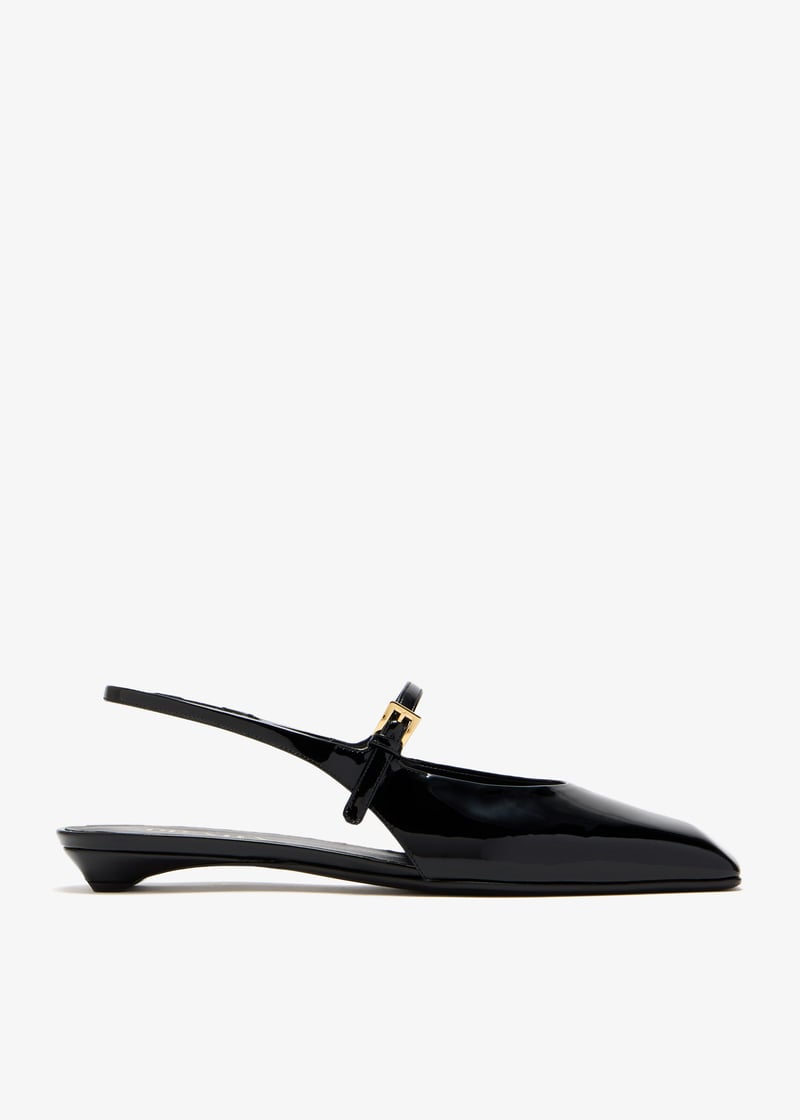 バレエシューズ PRADA PATENT LEATHER SLINGBACK BALLERINAS Prada Patent leather slingback ballerinas for Women - Black