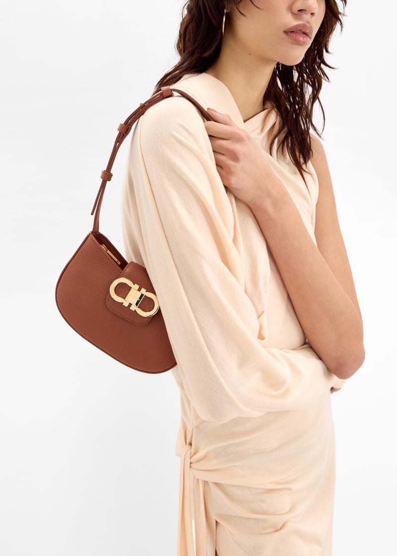 ショルダーバッグ・ポシェット FERRAGAMO GABRY SHOULDER BAG Ferragamo Double Gancini mini bag for Women - Brown in UAE