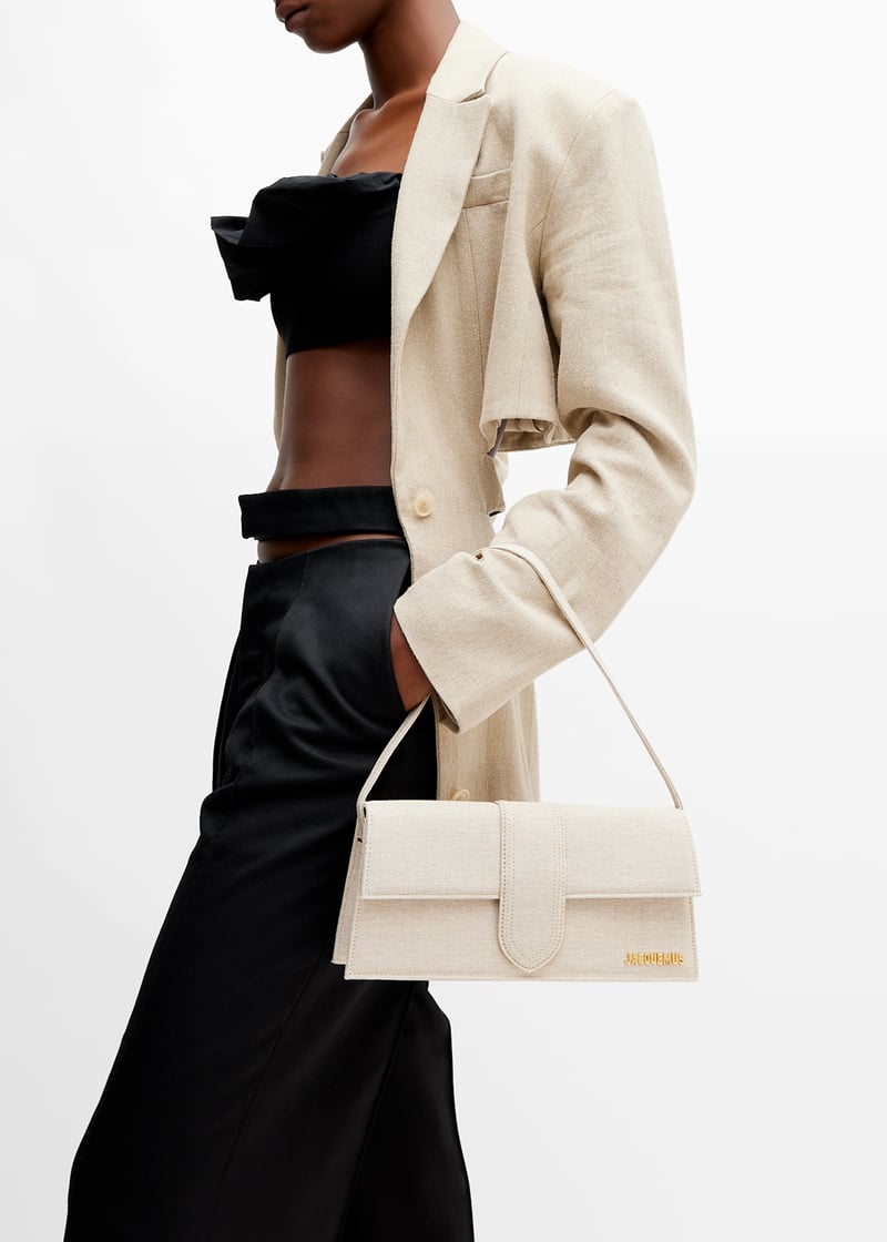 Jacquemus Bambino Long リネン　ベージュ Jacquemus Le Bambino long bag for Women - Beige in Bahrain