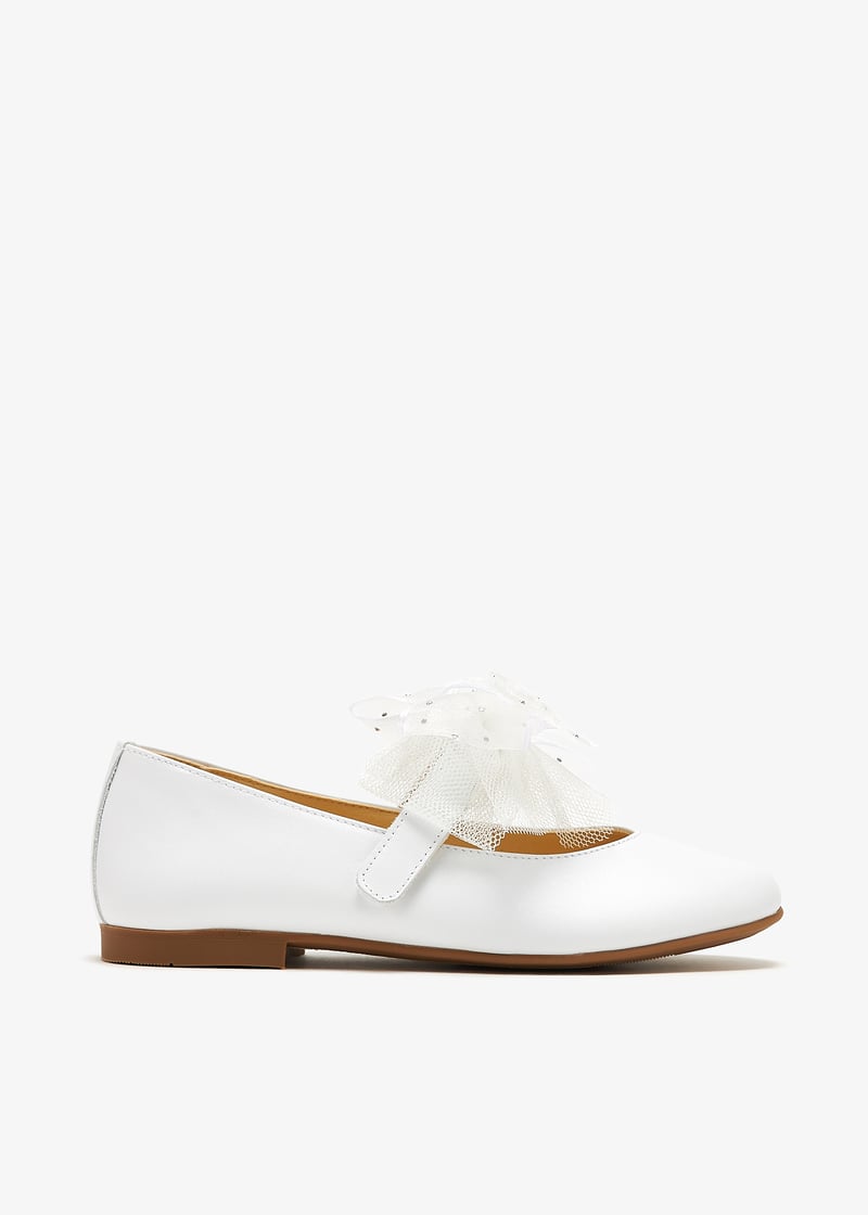 Andanines Bow Mary Jane ballerinas for Girl - White in UAE | Level Shoes