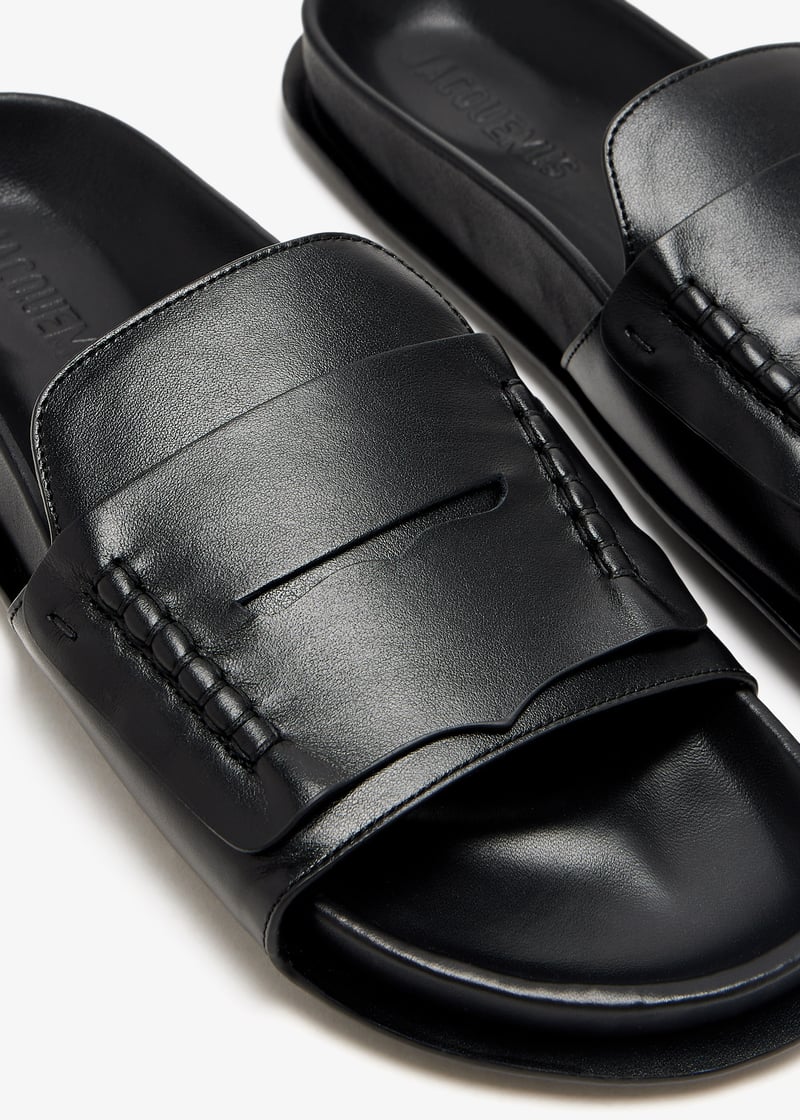 Jacquemus Les Mocassin sandals for Women - Black in Qatar