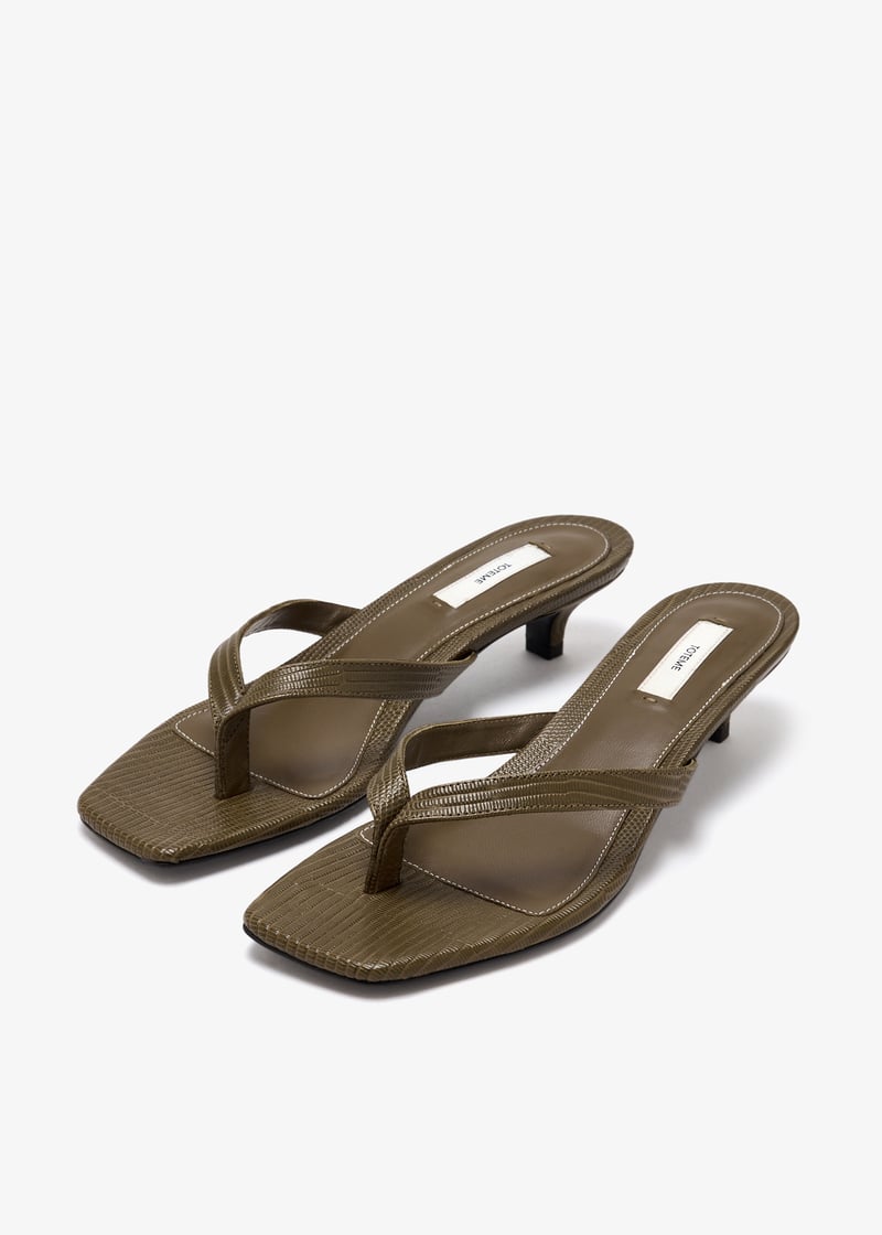 フラットシューズ toteme Everyday Sandals - TOTEME - Leather - Green The Minimalist 35 suede sandals in green - Toteme | Mytheresa
