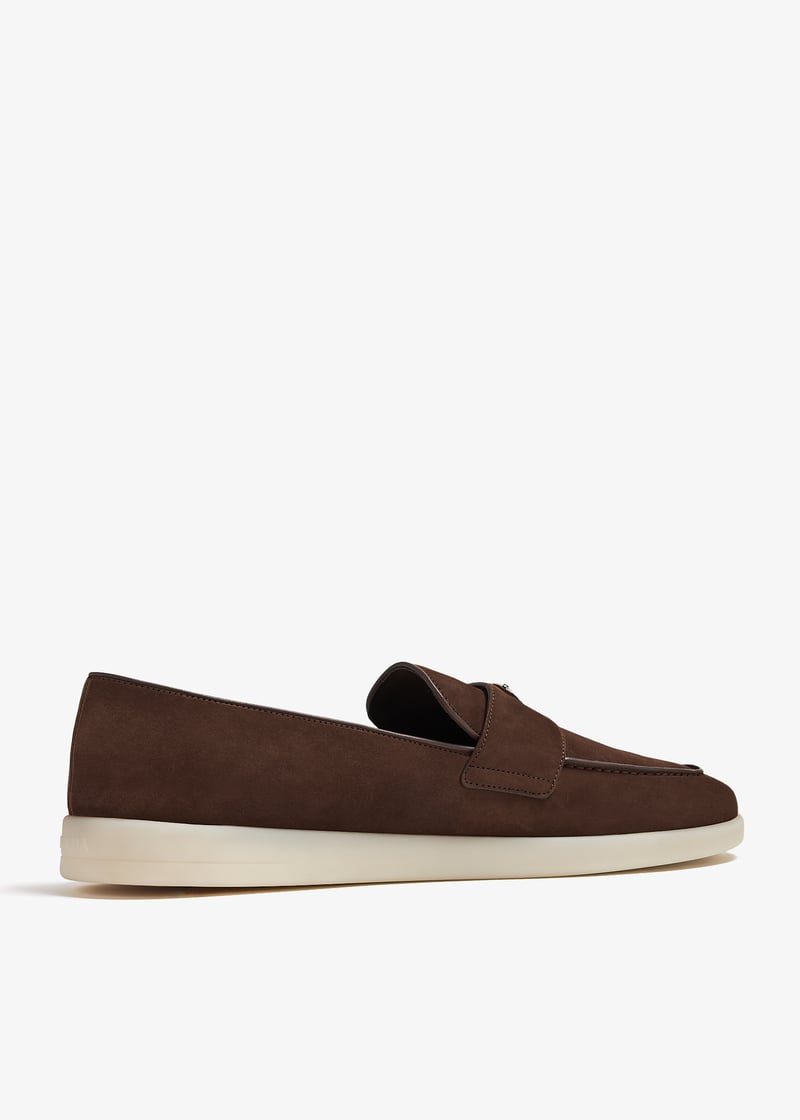 Prada Suede loafers for Men - Brown in UAE | Level Shoes
