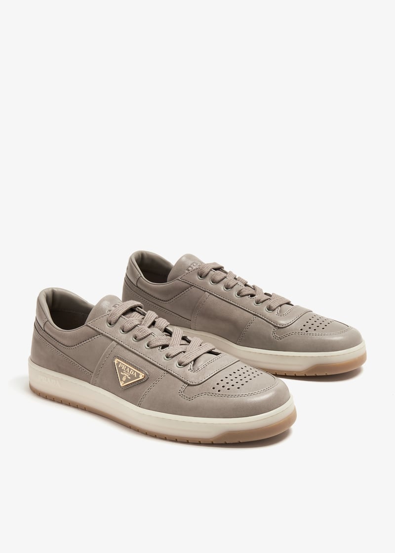 Prada Downtown leather sneakers for Men - Beige in Kuwait