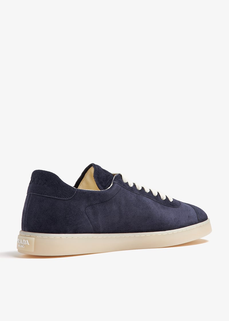 Prada Lane suede sneakers for Men - Navy in UAE | Level Shoes