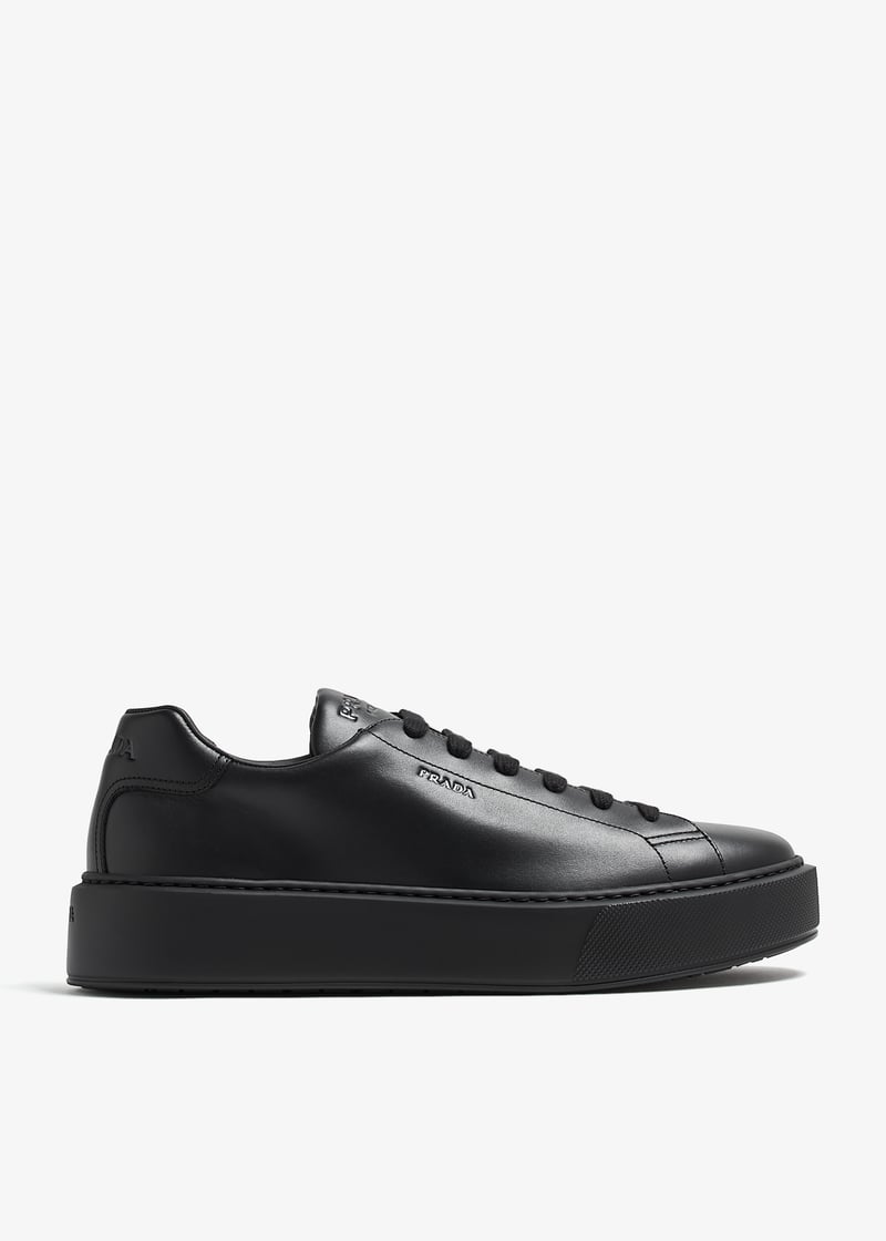 Prada Leather sneakers for Men - Black in Oman | Level Shoes