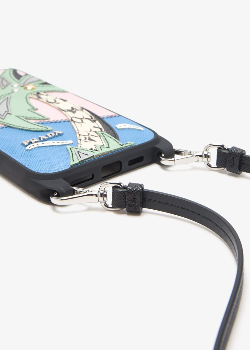 Prada iPhone 16 Pro Max saffiano leather cover for Men