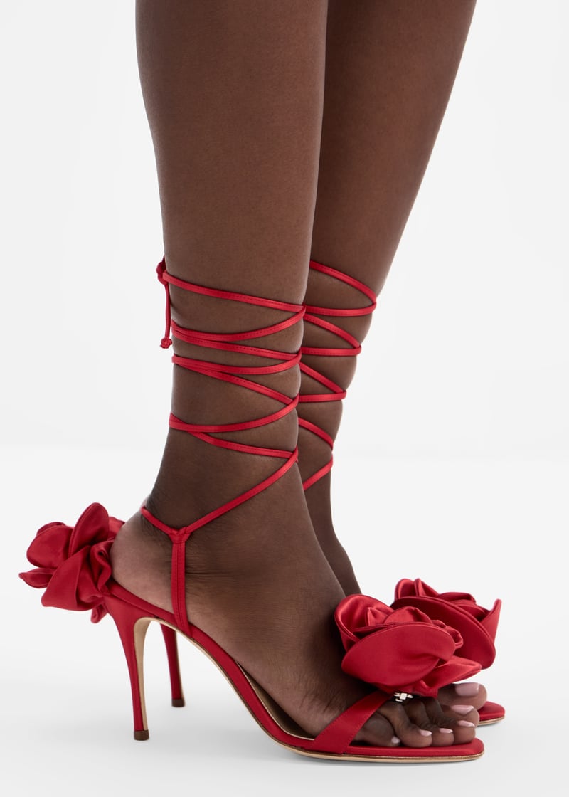Magda Butrym Flower lace-up sandals for Women - Red in Qatar