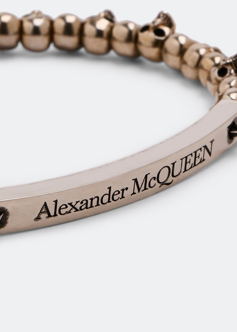 McQueen Skull bracelet for Men - Silver in UAE | Level Shoes