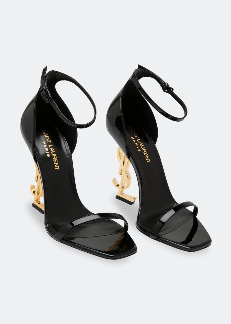 ◆Saint Laurent NEW◆Opyum パテントレザー サンダル/Black◆ Saint Laurent Opyum Sandal in Nero | FWRD