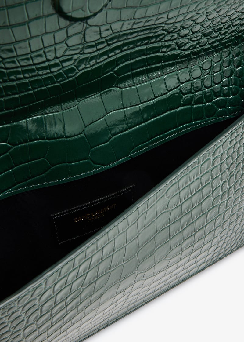 Saint Laurent Uptown pouch for Women - Green in UAE | Level