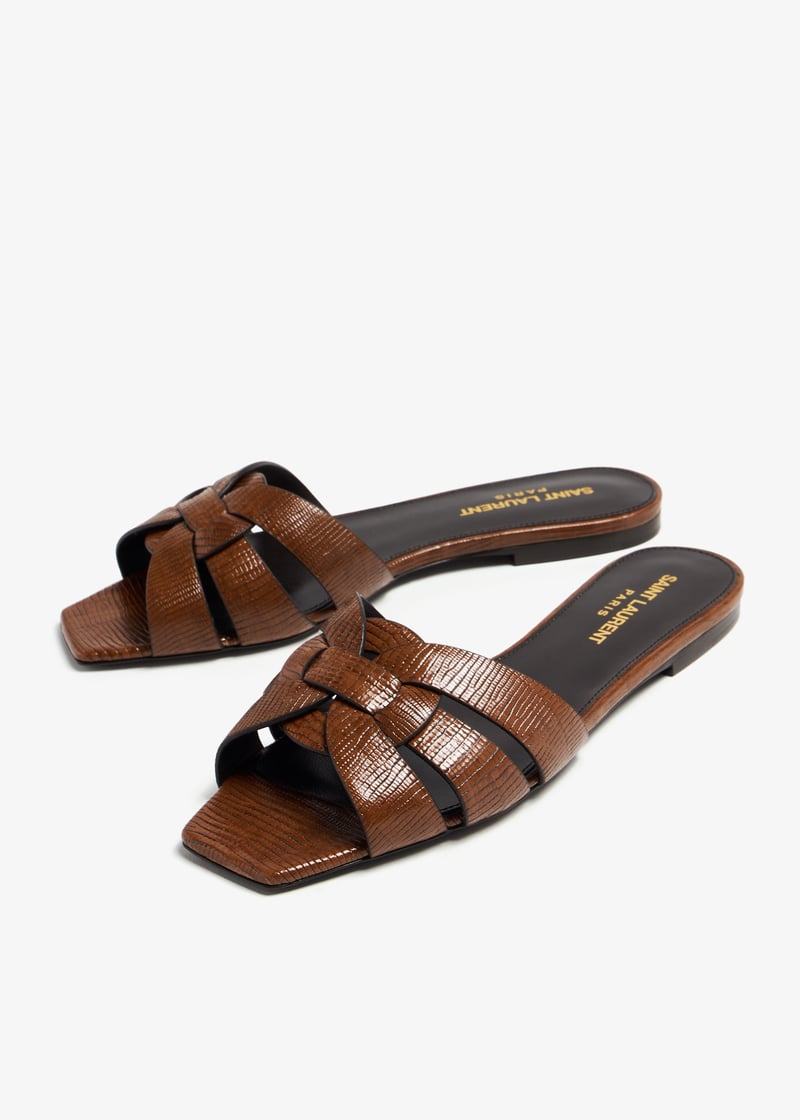 Saint Laurent Tribute flat sandals for Women - Brown in UAE