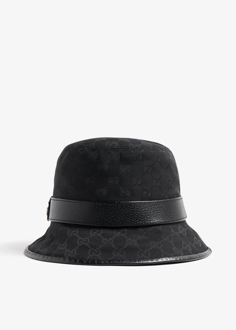【GUCCI】 Bucket Hat GG Original GG canvas bucket hat in black GG canvas | GUCCI® CA