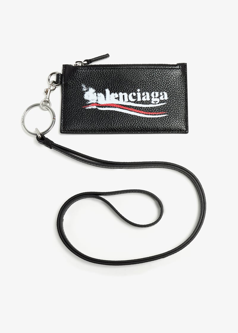 Balenciaga Cash card holder on keyring for Men - Black in