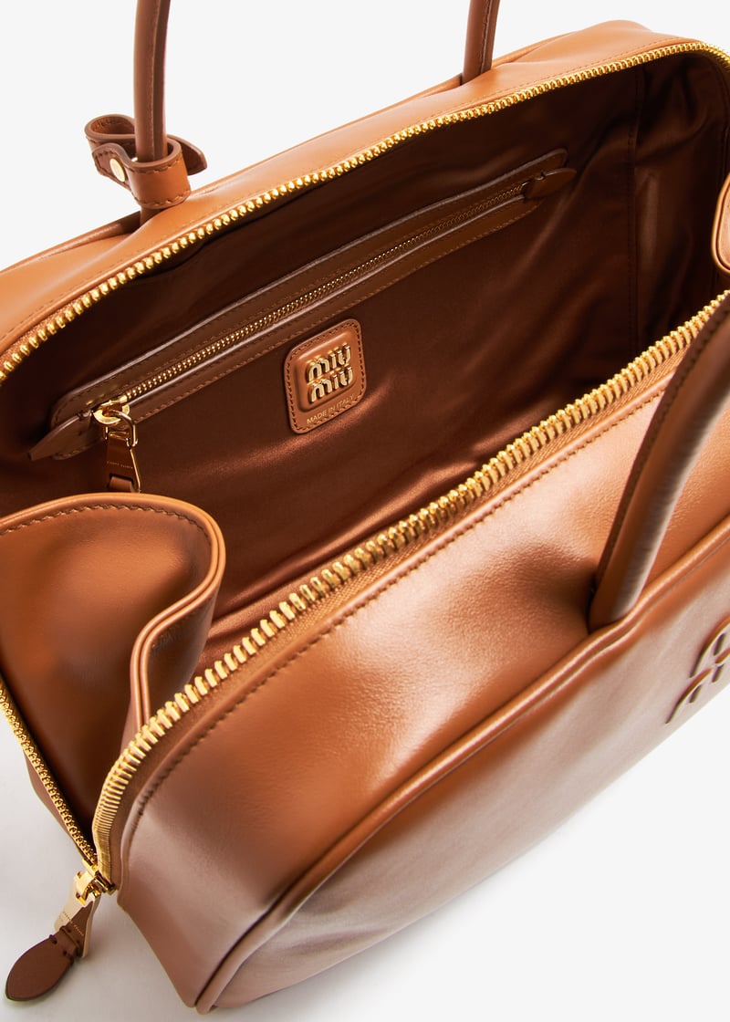 Miu Miu Leather top-handle bag for Women - Brown in Qatar
