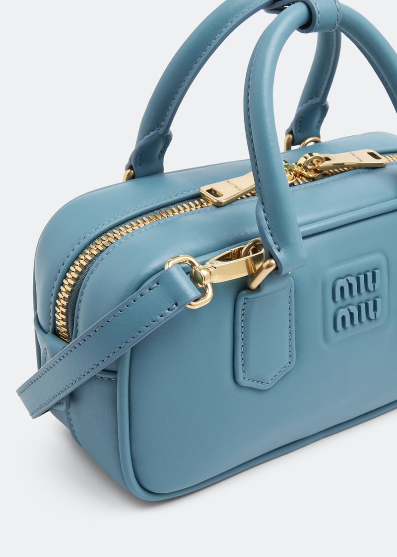 ハンドバッグ MIUMIU POWDER BLUE LEATHER ARCADIE HANDBAG Arcadie leather crossbody bag Miu Miu Blue in Leather - 44891057