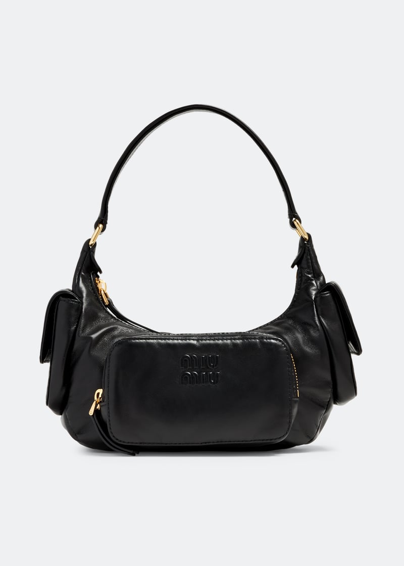 Miu Miu Leather Pocket bag for Women - Black in Qatar