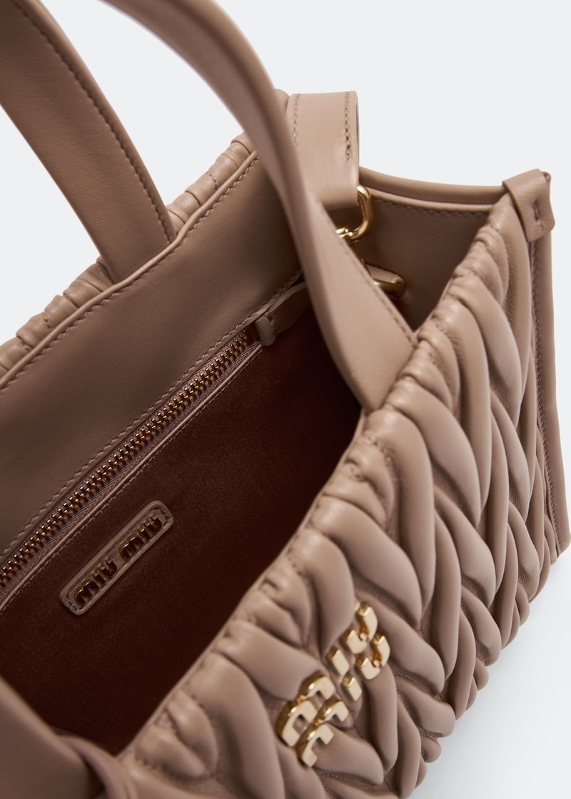【MIU MIU】MATELASSE TOTE BAG Matelassé leather tote bag in black - Miu Miu | Mytheresa
