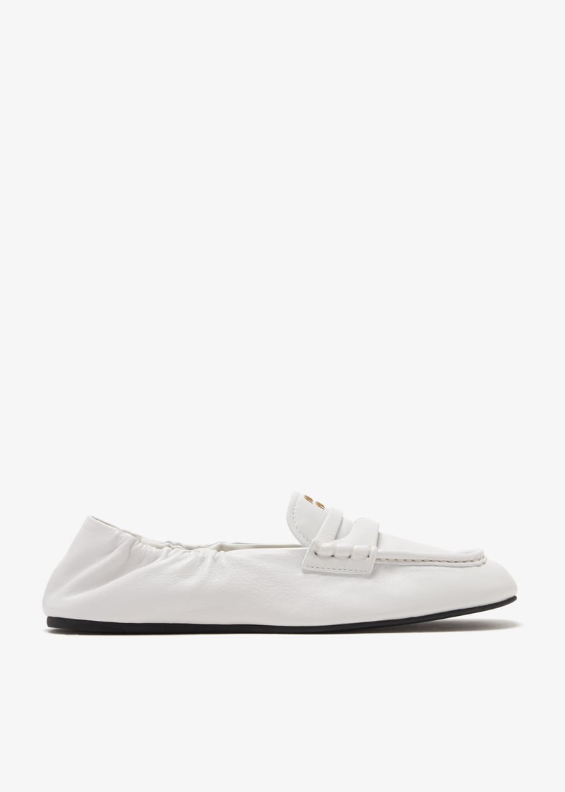 Miu Miu Nappa leather loafers for Women - White in UAE